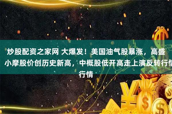 炒股配资之家网 大爆发！美国油气股暴涨，高盛、小摩股价创历史新高，中概股低开高走上演反转行情