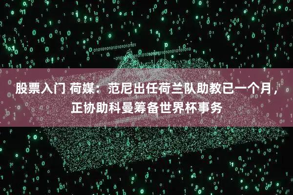 股票入门 荷媒：范尼出任荷兰队助教已一个月，正协助科曼筹备世界杯事务